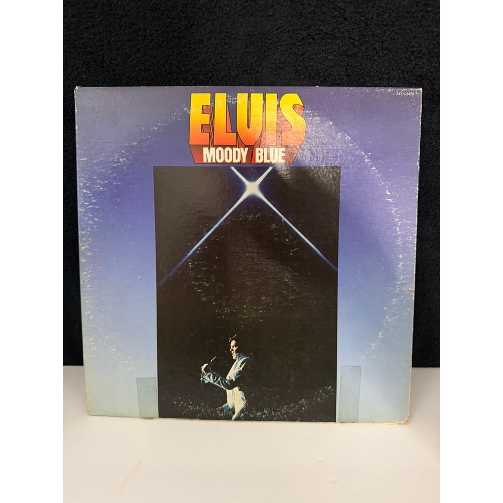 Elvis Presley Moody Blue Vinyl LP Blue Translucent RCA Victor AFL1-2428 1977